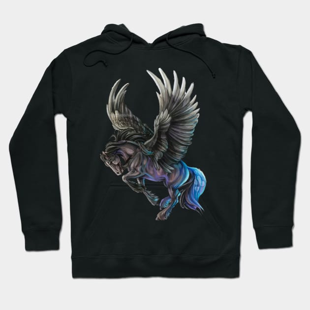 Mistery Pegasus Dream Hoodie by Pixel Poetry